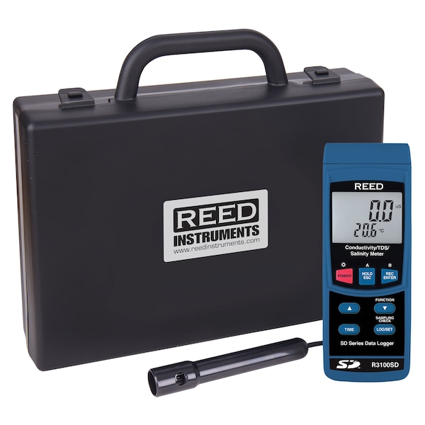Reed Instruments REED Data Logging Conductivity/TDS/Salinity Meter ...
