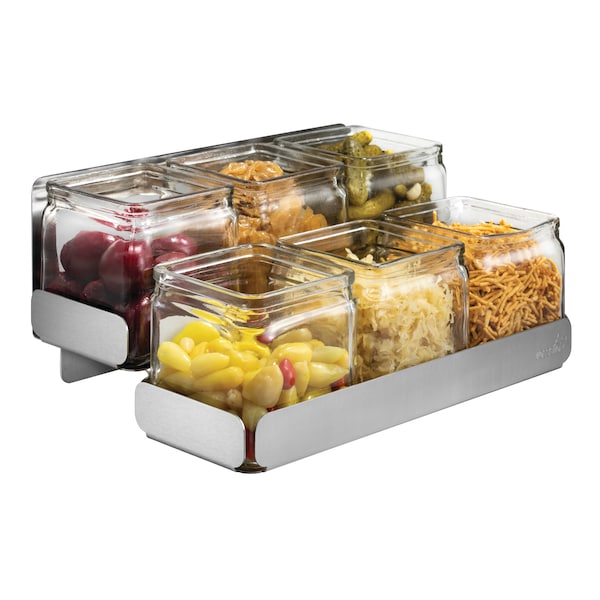 Rosseto Serving Solutions 2 Level Stainless Steel Condiment Station ...