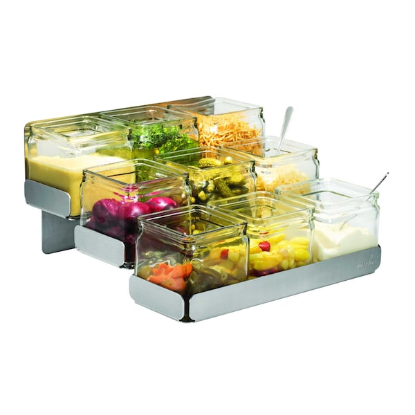 Rosseto Serving Solutions 3 Level Stainless Steel Condiment Station ...