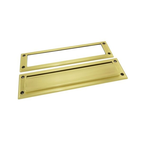 Baldwin Estate Satin Brass with Brown Mail Slot 0012.060 - main