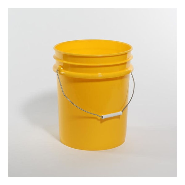 Pipeline Packaging Open Head Pail, HDPE, Yellow, 5 gal., Height: 14.6" 01-05-048-00145 - main