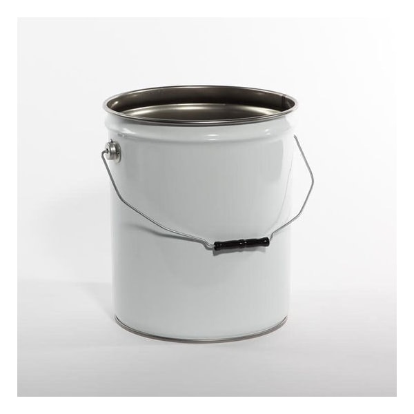 Pipeline Packaging Open Head Pail, Steel, White, 5 gal., Height: 13-7/16" 01-19-048-00213 - main