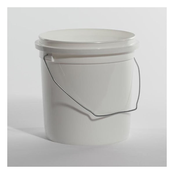 Pipeline Packaging Open Head Pail, HDPE, White, 1 gal., Height: 7-5/8" 01-05-048-00074 - main