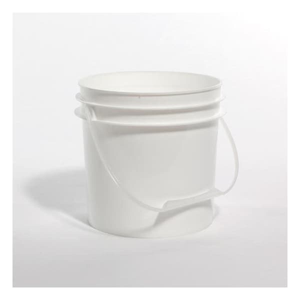 Pipeline Packaging Open Head Pail, HDPE, White, 1 gal., Shape: Round 01-05-048-00124 - main