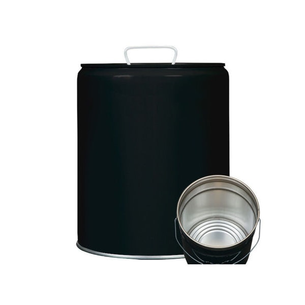Pipeline Packaging Tight Head Pail, Steel, Black, 5 gal., UN Rating Liquid: Y1.8/100 01-19-079-00030 - main