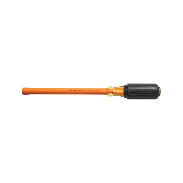 Klein Tools Insulated 1/4-Inch Nut Driver, 6-Inch Hollow Shaft 646-1/4 ...