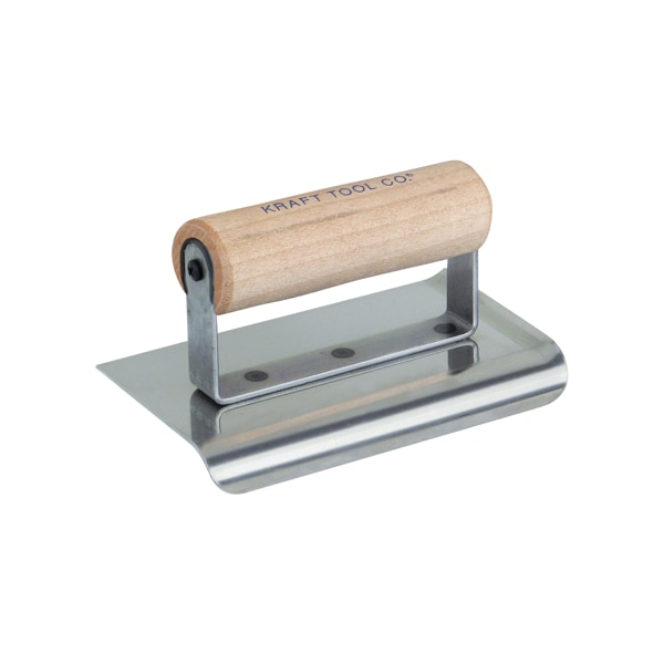 Kraft Tool Curved End Edger w/Wood H, 6"x3" 3/8"R CF092CF - main