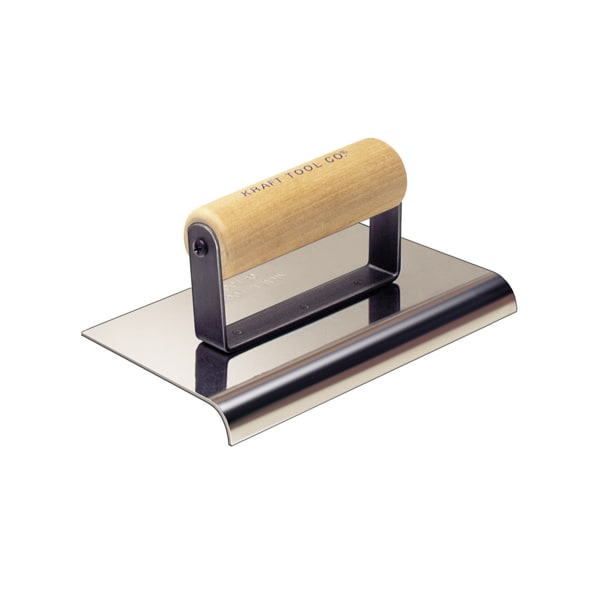 Kraft Tool Stainless Steel Cement Edg, 6" x 6" 3/4"R CF139 - main