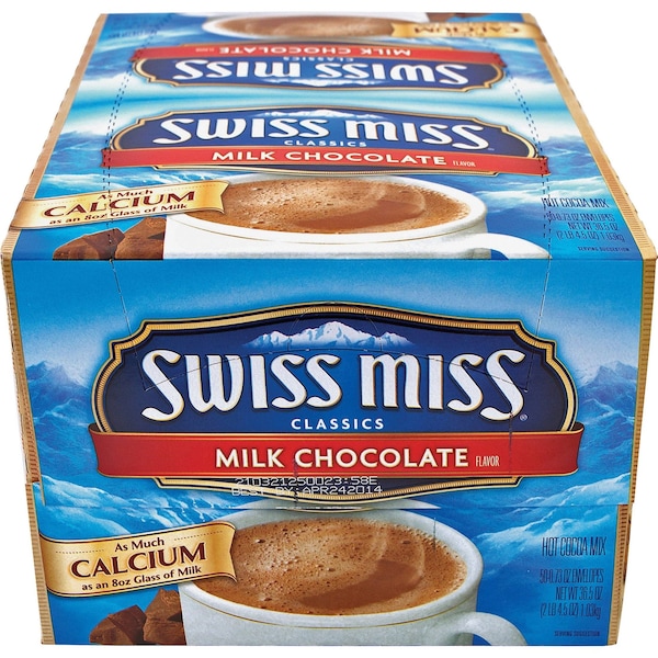 Swiss Miss Hot Cocoa, Cocoa, Packet, Non-Caffeinated, Powder, 36.5