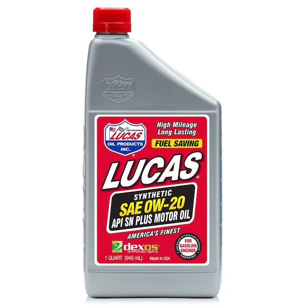 Lucas Oil Synthetic Sae 5W20 Motor Oil, 1x1/5 gal 10137 Zoro