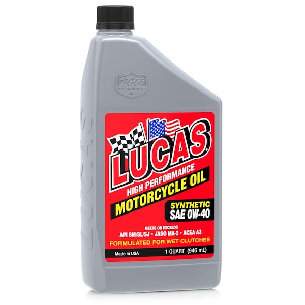 Lucas Oil Semi-Synthetic Sae 10W-40 Motorcycle Oil 10746