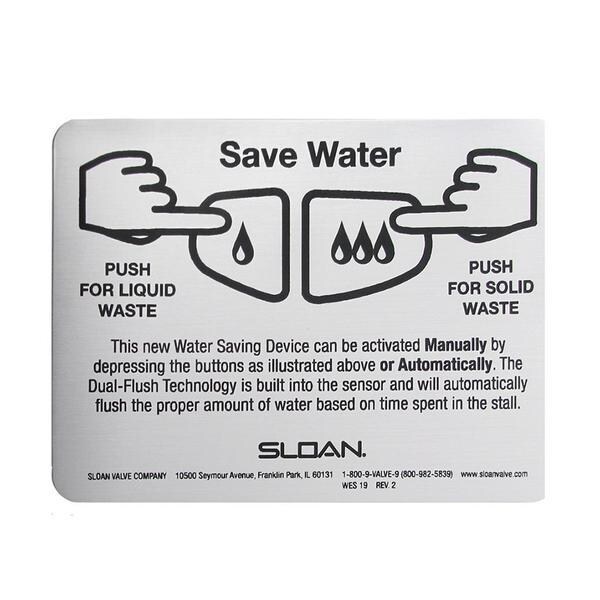 Sloan Wes22 Wall Plate Electronic Df Spanish 0372040