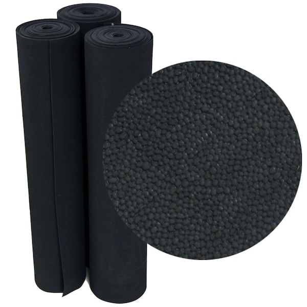 Rubber-Cal Rubber Runner Mat, 2.5mm thick, Black 03-205-W100 - main