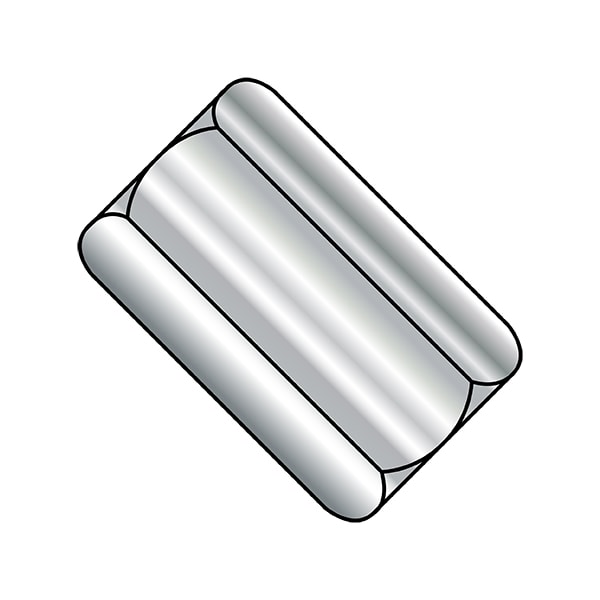 Zoro Select Coupling Nut, #10-24, 18-8 Stainless Steel, Not Graded, 3/4 in Lg, 5/16 in Hex Wd, 175 PK 101205NCUP18 - main