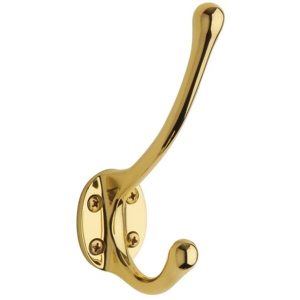 Baldwin Estate Unlacquered Brass Coat Hooks, Hook Height: 5.375" 0742.031 - main