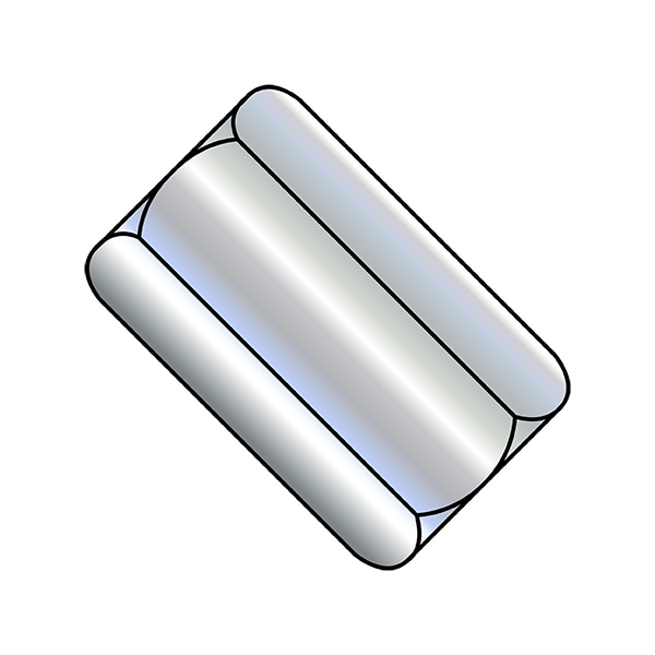 Zoro Select Coupling Nut, 5/16"-18, Steel, Zinc Plated, 7/8 in Lg, 7/16 in Hex Wd, 200 PK 311407NCUP - main