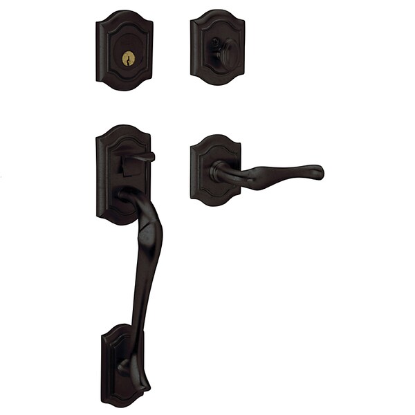 Baldwin Entry Handlesets Distressed Oil Rubbed Bronze 85327.402.LENT - main