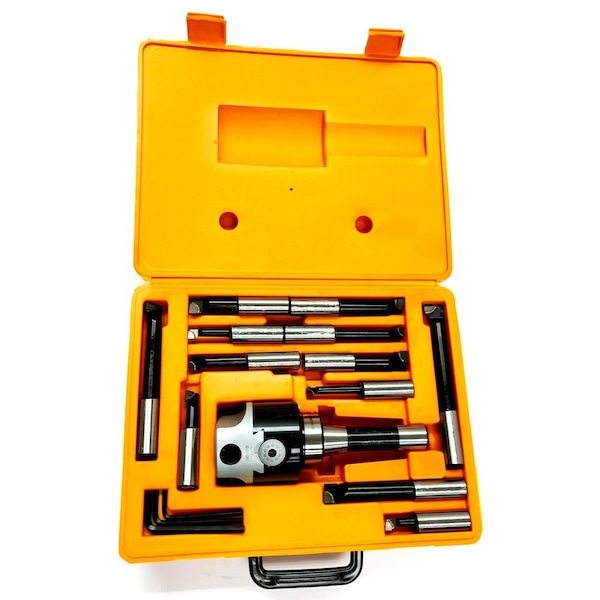 Hhip 3 Piece Boring Tool Set With 3" Head R8 Shank & 3/4" Boring Bar Set 1001-0107 - main
