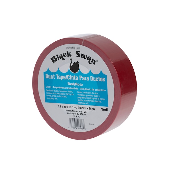 Black Swan Duct Tape, 2" x 60 yd., Red - 9 mil 10057 - main