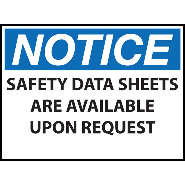 Zing Sign, Notice Safety Data Sheets, 10x14", AL 20060A - main