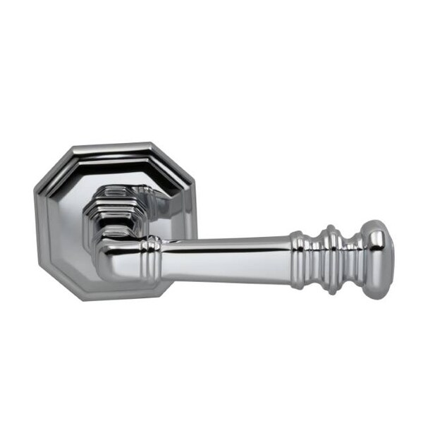 Omnia Priv 234BS T Strike 1-3/4" Door Bright Chrome 101 Lever and Rose 101/00C.PR2 - main