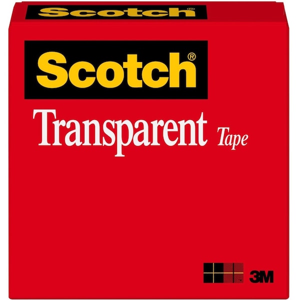 Scotch Glossy Office Tape Transparent, 1" W x 72 yd. L 60012592 - main
