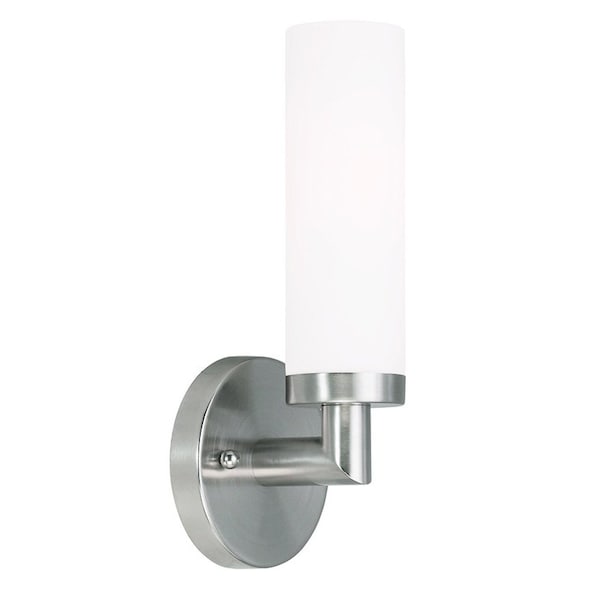 Livex Lighting Aero 1 Light Brushed Nickel ADA Wall Sco 10103-91 - main