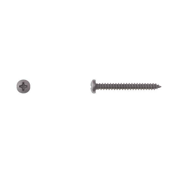 Disco Sheet Metal Screw, #6 x 1-1/4 in, Black Pan Head Phillips Drive 10104PK - main