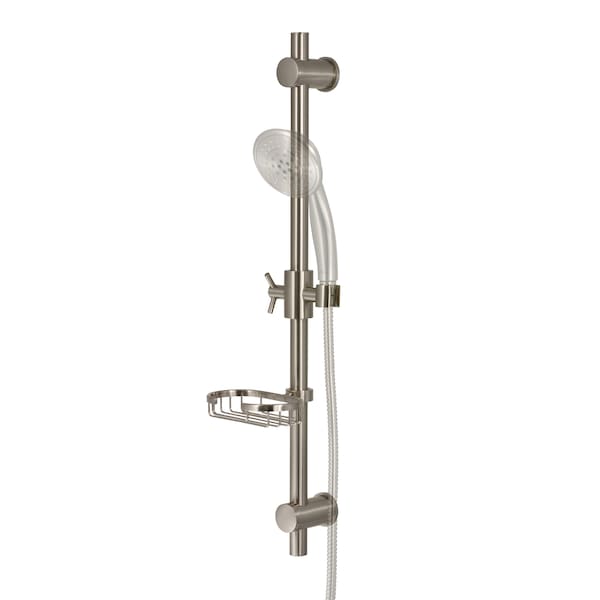Pulse Showerspas BrushedNickel Adjustable Slide Bar Showerspa Shower