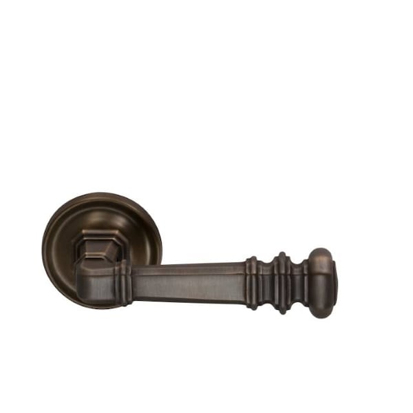 Omnia Large Rose Pass 238BS T Strike 1-3/8" Door ULQ Antique Bronze 101 LVR 101/55.PA5A - main