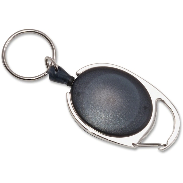 Advantus Ring, Key, Crb Reel, Smk, PK6, Smoke, Nylon, Acrylonitrile Butadiene Styrene (ABS), Badge Holder, 6 PK 75553 - main