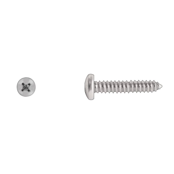 Disco Sheet Metal Screw, #14 x 1-1/4 in, Zinc Plated Steel Pan Head Phillips Drive 10161PK - main