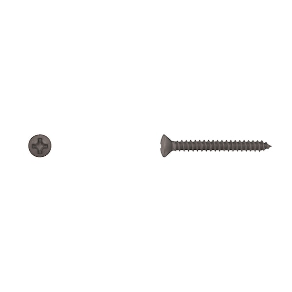 Disco Sheet Metal Screw, #6 x 1-1/4 in, Black Oval Head Phillips Drive 10172PK - main