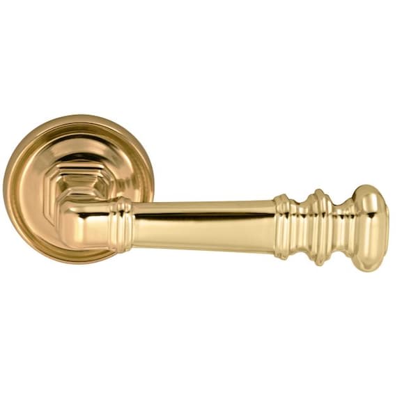 Omnia Rose Pass 234BS T Strike 1-3/4" Door Bright Brass 101 Lever and Large 101/55C.PA1