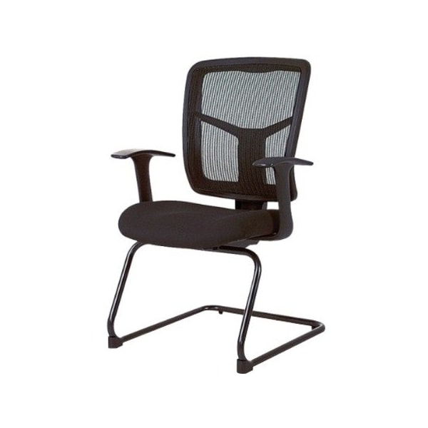Lorell ErgoMesh Guest Chair, 27 in W 27.8" L 41" H, Adjustable, Mesh Seat LLR86202 - main
