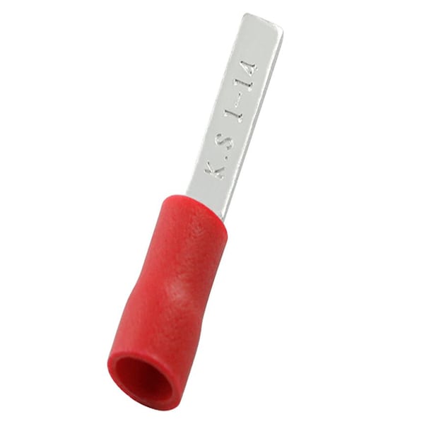 Panduit Blade Terminal, 18 AWG, 600 V, Vinyl Insulated, Red, 25 PK EDV18-87MB-Q - main