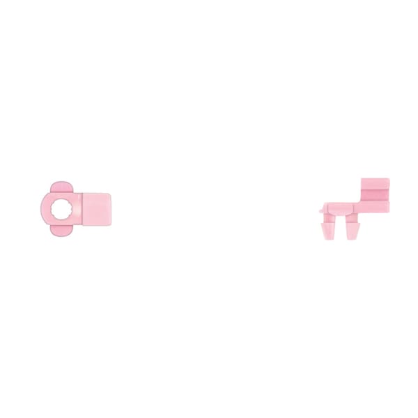 Disco Pink Nyln Door Rod End Clips 3.9mm Rod Size Rght Hand Side PK25 10234PK - main