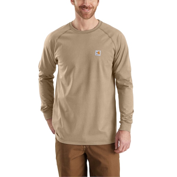 Carhartt Mens FR Force Long Sleeve T-Shirt, 6oz 100% Cotton FR Jersey, Khaki, XL Tall 102904-250 - main