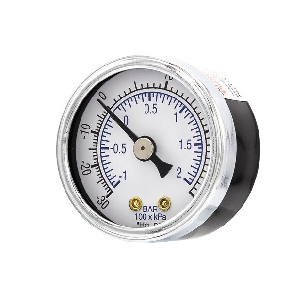 Pic Gauges 1-1/2 in Dial, 1/8 in NPT Male Center Back Location, Black Steel Case Material 102D-158CC - main