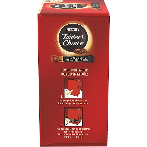 Tasters Choice Coffee, House Blend, Packet, Caffeinated, Instant, .48 lb, 80 PK 15782 - main