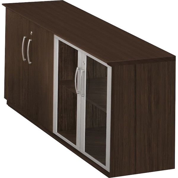 Mayline Low Wall Cabinet, Medina, w/Doors, Mocha MVLCLDC - main