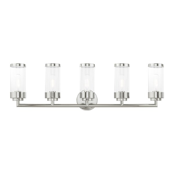 Livex Lighting Hillcrest 5 Light Polished Chrome Bath V 10365-05 - main
