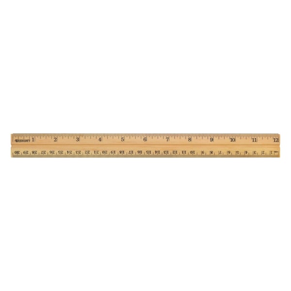 Westcott Rulers, 12" School Ruler 16ths & Metric 10377 - main