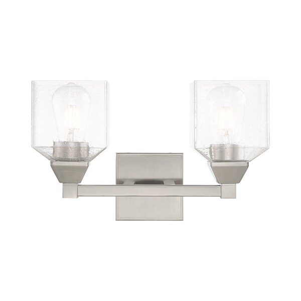 Livex Lighting Aragon 2 Light Brushed Nickel Bath Vanity 10382-91 - main