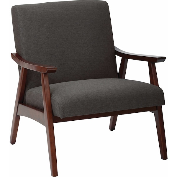 Ave 6 Collection: Davis Arm Chair, Wood Back, 26-1/2 in W 28-1/2" L 32-1/4" H, Fixed Arms, Fabric Seat DVS51-K26 - main