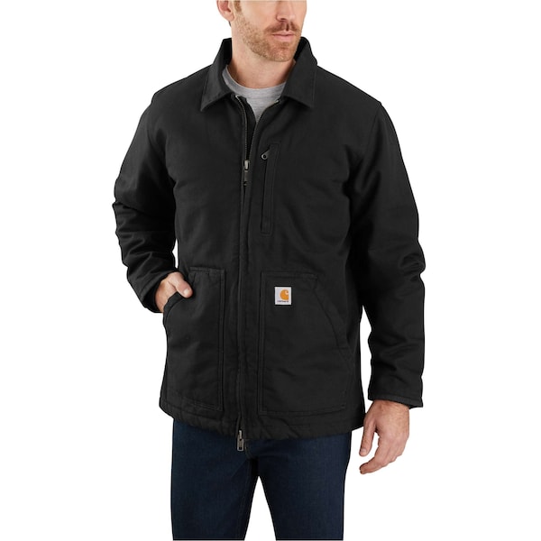 Carhartt OC4293 M LseFit WshDck Shrp Lnd Coat 104293-BLK | Zoro