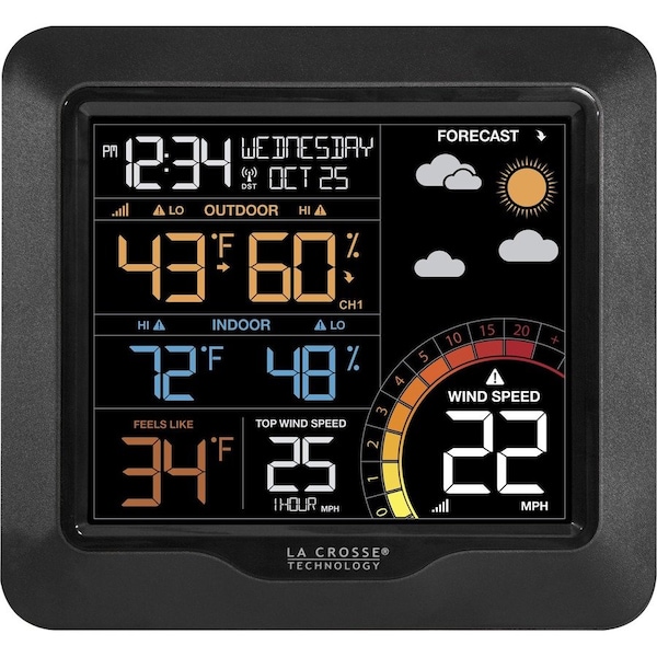 La Crosse Technology Pro Color Wind Spd Weather Station 327-1417 | Zoro