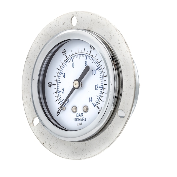 Pic Gauges 2 1/2 in Dial, 1/4 in NPT Male Back Location, Chrome Plated Steel Case Material 104D-254G - main