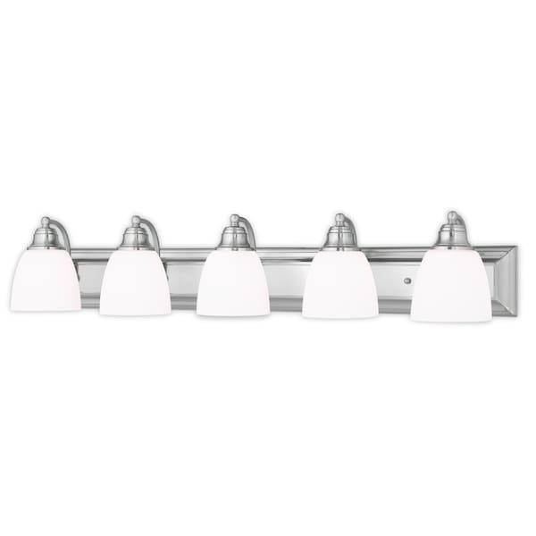 Livex Lighting Springfield 5 Light Brushed Nickel Bath 10505-91 - main