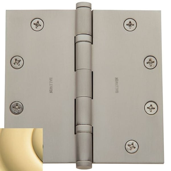 Baldwin Door and Butt Hinge, Brass, Mortise Mounting, Unlacquered Brass 1051.031.I - main